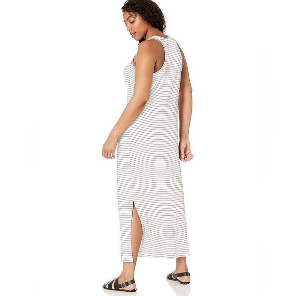 daily ritual black and white striped sleeveless dress - Picture 1 of 3